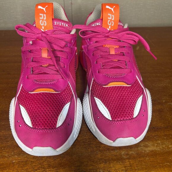 Puma Rs-X Toys 370750 Pink White Orange Running Shoes Women's Size 8.5 Jog - Picture 6 of 10